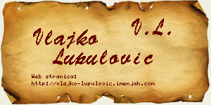 Vlajko Lupulović vizit kartica
